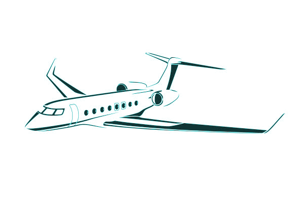 Drawing of a business jet